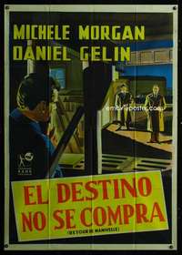 z582 THERE'S ALWAYS A PRICE TAG Italian one-panel movie poster '57