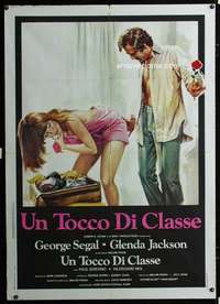 z585 TOUCH OF CLASS Italian one-panel movie poster '73 sexy different art!