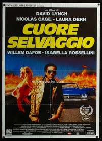 z595 WILD AT HEART Italian one-panel movie poster '90 Lynch, Nicolas Cage