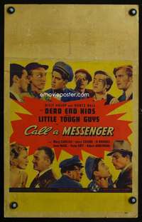 z122 CALL A MESSENGER window card movie poster '39 Dead End Kids & Tough Guys!