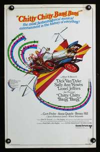 z126 CHITTY CHITTY BANG BANG window card movie poster '69 Dick Van Dyke