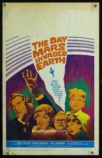 z136 DAY MARS INVADED EARTH window card movie poster '63 sci-fi horror!
