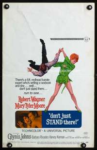 z143 DON'T JUST STAND THERE window card movie poster '68 Mary Tyler Moore