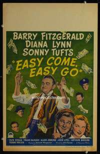 z146 EASY COME EASY GO window card movie poster '46 Barry Fitzgerald, Tufts