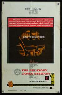 z153 FBI STORY window card movie poster '59 Jimmy Stewart, Vera Miles