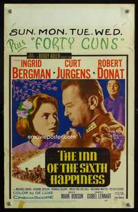 z194 INN OF THE SIXTH HAPPINESS window card movie poster '59 Ingrid Bergman