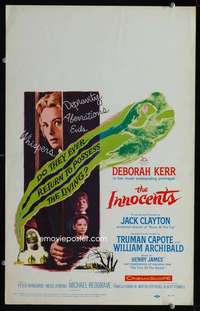 z195 INNOCENTS window card movie poster '62 Deborah Kerr, Michael Redgrave