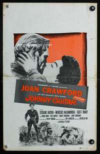 z201 JOHNNY GUITAR window card movie poster '54 Joan Crawford, Nicholas Ray