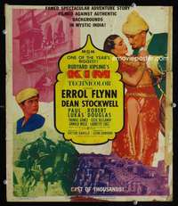 z206 KIM window card movie poster '50 Errol Flynn, Lukas, Rudyard Kipling