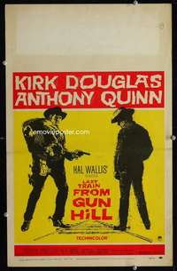 z213 LAST TRAIN FROM GUN HILL window card movie poster '59 Douglas, Quinn
