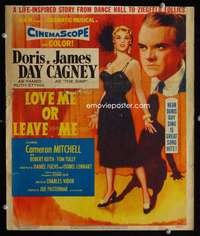 z224 LOVE ME OR LEAVE ME window card movie poster '55 Doris Day, James Cagney