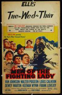 z237 MEN OF THE FIGHTING LADY window card movie poster '54 Van Johnson