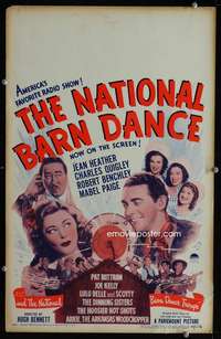 z245 NATIONAL BARN DANCE window card movie poster '44 from the radio show!