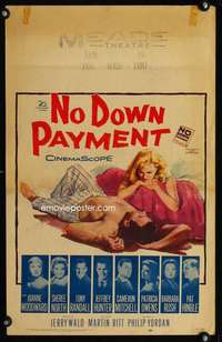 z249 NO DOWN PAYMENT window card movie poster '57 Woodward, suburban sex!