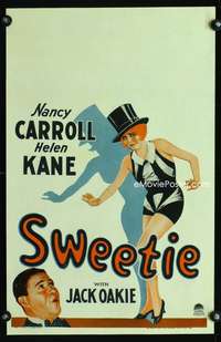 z330 SWEETIE paperback window card movie poster '29 showgirl Nancy Carroll!