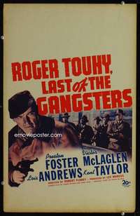 z287 ROGER TOUHY GANGSTER window card movie poster '44 Preston Foster, McLaglen