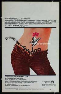 z310 SKIDOO window card movie poster '69 Otto Preminger, drug comedy!