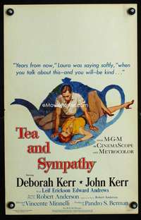 z336 TEA & SYMPATHY window card movie poster '56 Deborah Kerr & John Kerr!