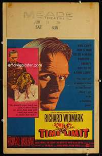 z344 TIME LIMIT window card movie poster '57 Richard Widmark, Korean War