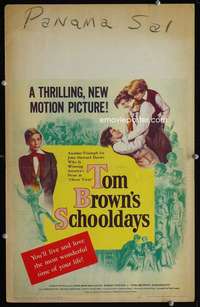 z346 TOM BROWN'S SCHOOLDAYS window card movie poster '51 John Howard Davies
