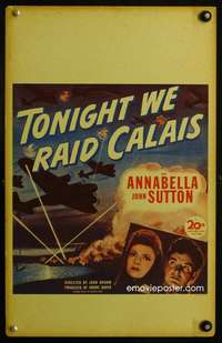z347 TONIGHT WE RAID CALAIS window card movie poster '43 Annabella, Sutton