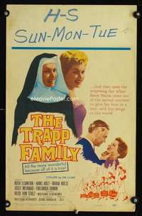 z350 TRAPP FAMILY window card movie poster '60 real life Sound of Music!