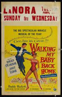 z370 WALKING MY BABY BACK HOME window card movie poster '53 O'Connor, Leigh