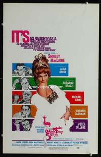 z381 WOMAN TIMES SEVEN window card movie poster '67 sexy Shirley MacLaine!