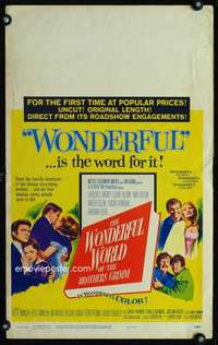 z382 WONDERFUL WORLD OF THE BROTHERS GRIMM window card movie poster '62 Pal