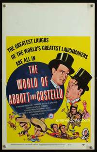z384 WORLD OF ABBOTT & COSTELLO window card movie poster '65 Bud & Lou!