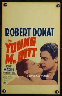 z391 YOUNG MR PITT window card movie poster '42 Robert Donat, Carol Reed