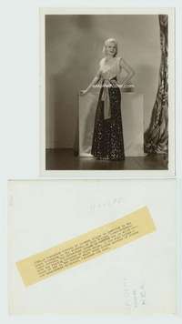 a083 JEAN HARLOW candid deluxe 8x10 movie still '33 at-home pajamas!