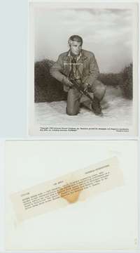 a189 WAR ARROW 8x10 movie still '54 Jeff Chandler portrait w/gun!