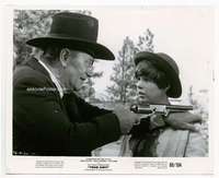 a181 TRUE GRIT 8x10 movie still '69 John Wayne & Kim Darby close up!