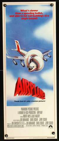 b029 AIRPLANE insert movie poster '80 Lloyd Bridges, Leslie Nielsen
