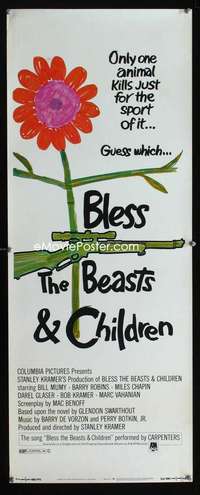 b096 BLESS THE BEASTS & CHILDREN insert movie poster '71 Kramer