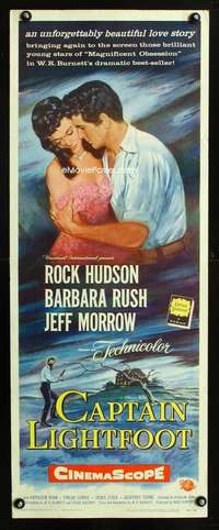 b136 CAPTAIN LIGHTFOOT insert movie poster '55 Rock Hudson, Rush