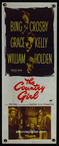 b178 COUNTRY GIRL ('54) insert movie poster '54 Grace Kelly,Crosby,Holden