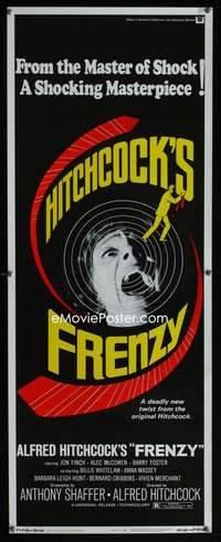b275 FRENZY ('72) insert movie poster '72 Alfred Hitchcock, Shaffer