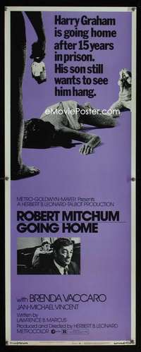b299 GOING HOME insert movie poster '71 Robert Mitchum, Vaccaro