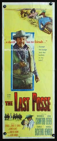 b394 LAST POSSE insert movie poster '53 Broderick Crawford, Derek