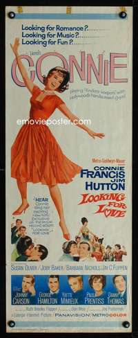 b415 LOOKING FOR LOVE insert movie poster '64 Connie Francis sings!