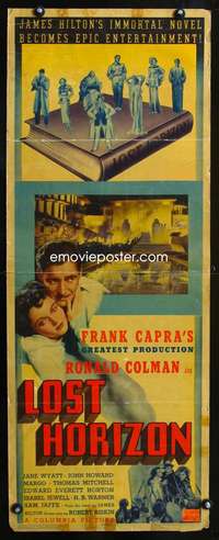 b417 LOST HORIZON ('37) insert movie poster '37 Colman & Capra classic!