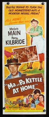 b423 MA & PA KETTLE AT HOME insert movie poster '54 Marjorie Main