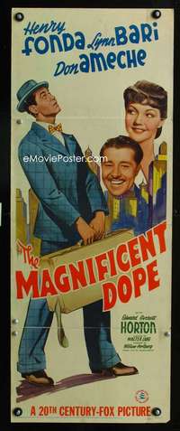 b427 MAGNIFICENT DOPE insert movie poster '42 Henry Fonda, Lynn Bari
