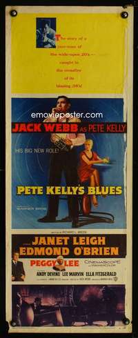 b520 PETE KELLY'S BLUES insert movie poster '55 Jack Webb, Janet Leigh