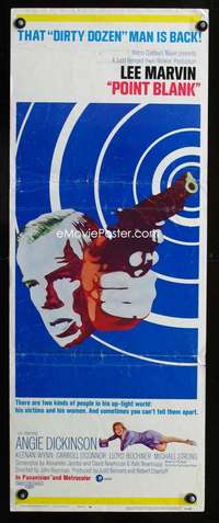 b528 POINT BLANK insert movie poster '67 Lee Marvin, Angie Dickinson