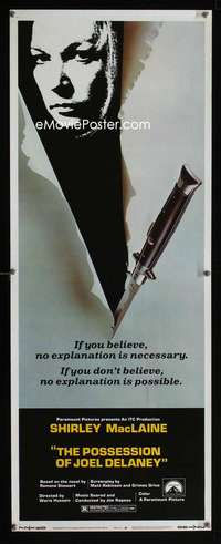 b531 POSSESSION OF JOEL DELANEY insert movie poster '72 voodoo!