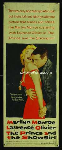 b538 PRINCE & THE SHOWGIRL insert movie poster '57 Marilyn Monroe