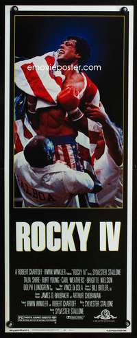 b586 ROCKY IV insert movie poster '85 Sylvester Stallone vs Lundgren!